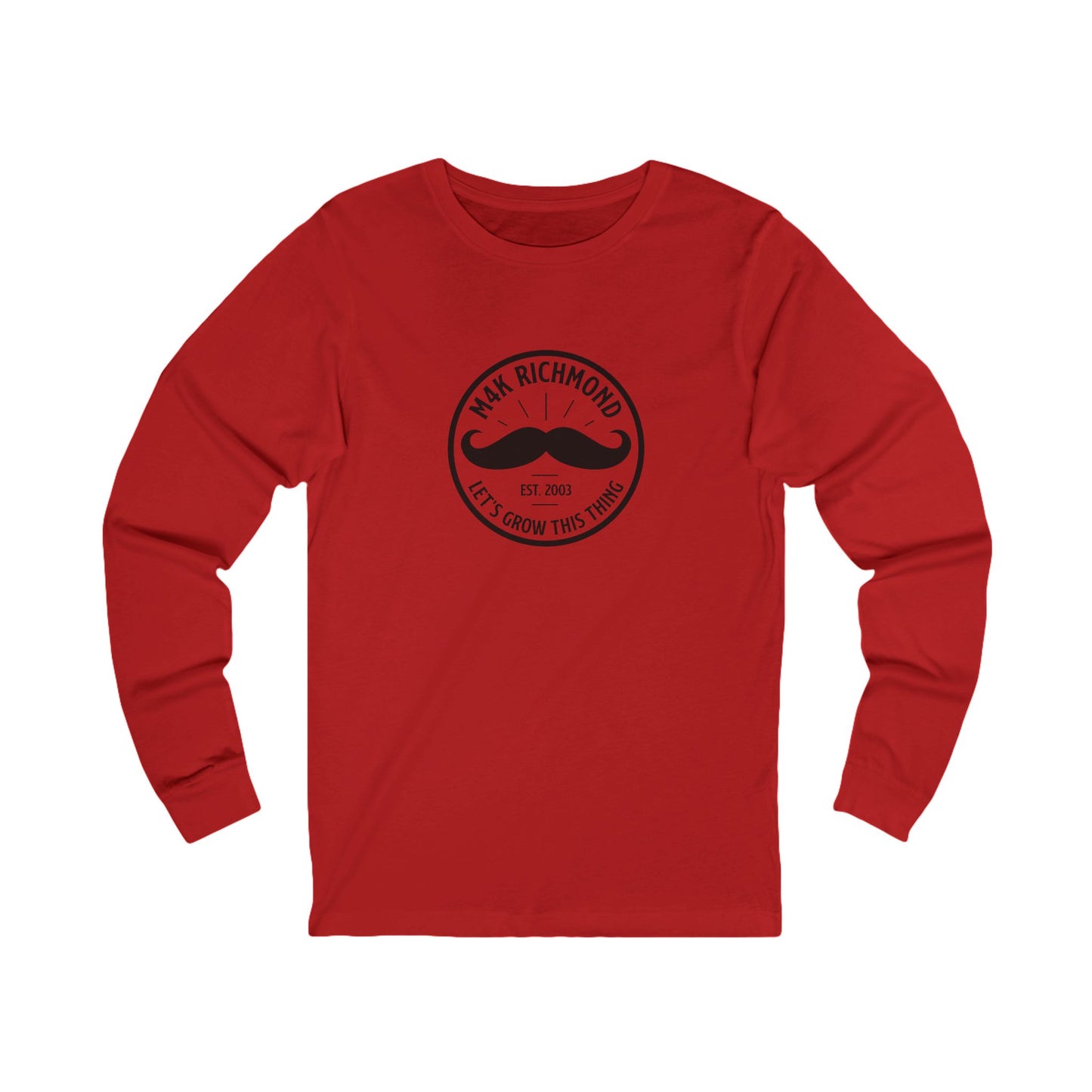 M4K Richmond Logo, Long Sleeve Tee -  Unisex Ringspun Cotton